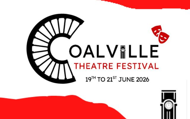 Coalville Theatre Festival logo with red graphic
